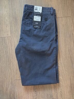 Hugo Boss Men's Navy/gray Straight Fit Chinos